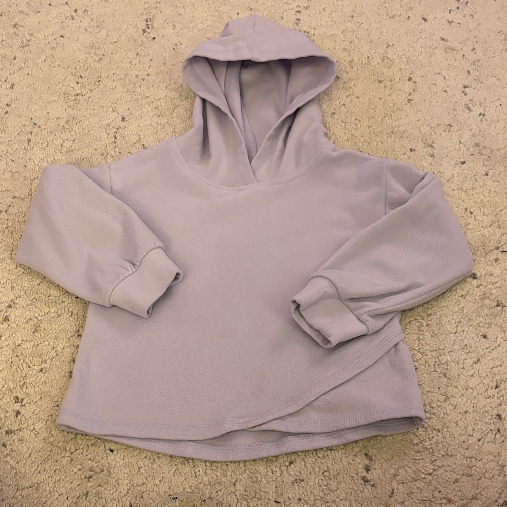 OshKosh Lavender Hooded Sweater With Cross Over Bottom Design Size 3T